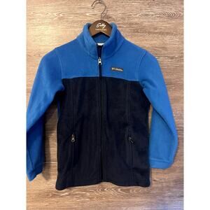 Columbia Fleece Jacket boy size M 8-10 yrs Blue full zipper Warm